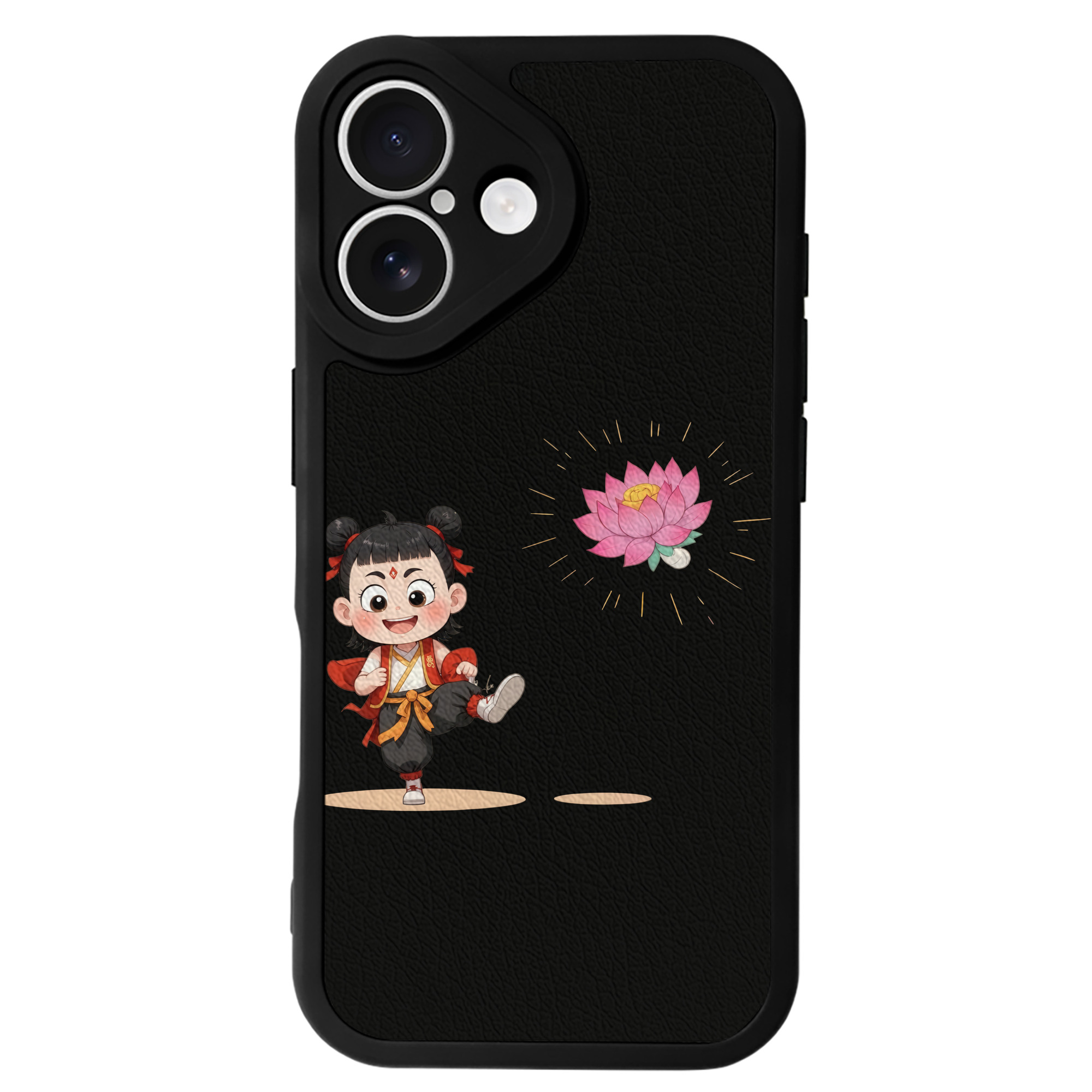 （画像用） Ne Zha 2 ナタ 魔童の大暴れ 【iPhone 16シリーズ対応】シリコンスマホケース（レザー調） 材質：シリコン
